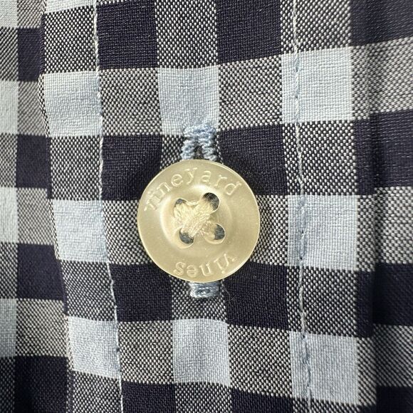 Vineyard Vines Shirt Mens 2XL Blue Gingham Plaid On The Go OTG Performance - Picture 7 of 10